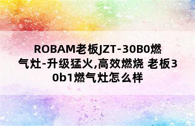 ROBAM老板JZT-30B0燃气灶-升级猛火,高效燃烧 老板30b1燃气灶怎么样